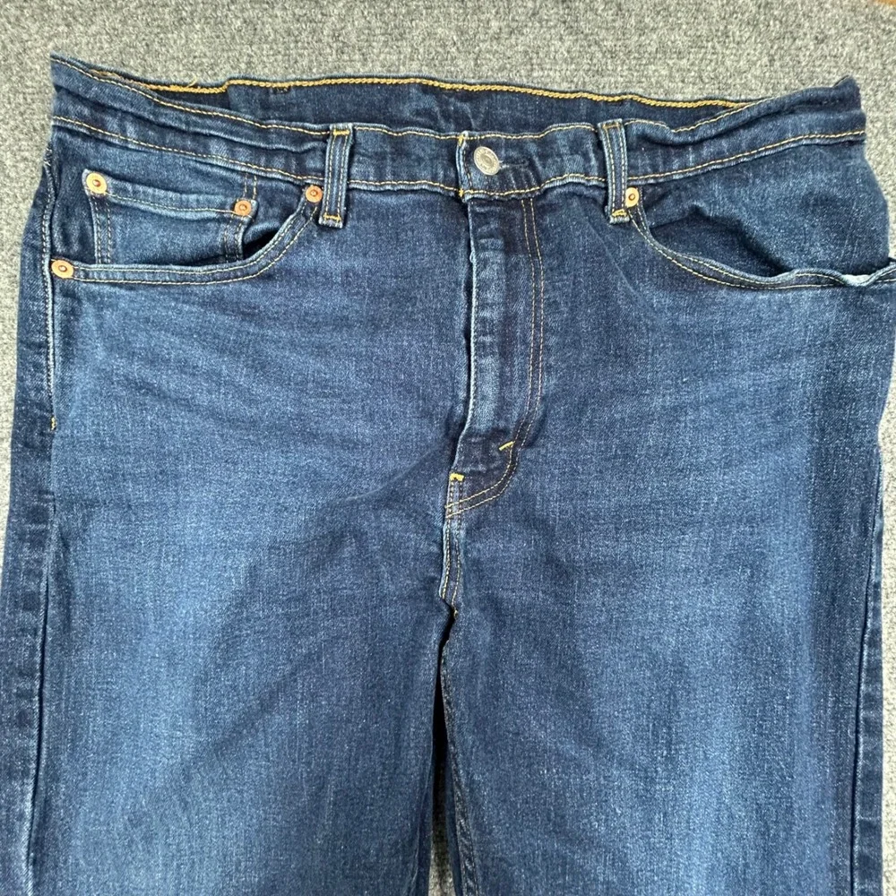 Levis 505 Jeans Mens 38x32 Dark Wash Straight‎ Fit Demim Pants